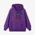 Purple Letter Graphic Hoodie GM8811-217