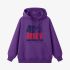 Purple Letter Graphic Hoodie GM8811-219