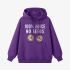 Purple Letter Graphic Hoodie GM8811-221