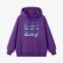 Purple Letter Graphic Hoodie GM8811-222