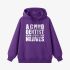 Purple Letter Graphic Hoodie GM8811-223