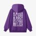 Purple Letter Graphic Hoodie GM8811-224