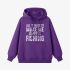 Purple Letter Graphic Hoodie GM8811-225