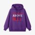 Purple Letter Graphic Hoodie GM8811-226