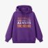 Purple Letter Graphic Hoodie GM8811-232