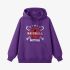 Purple Letter Graphic Hoodie GM8811-234