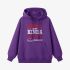 Purple Letter Graphic Hoodie GM8811-235