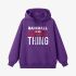 Purple Letter Graphic Hoodie GM8811-236