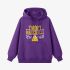 Purple Letter Graphic Hoodie GM8811-238