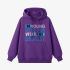 Purple Letter Graphic Hoodie GM8811-242