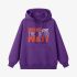 Purple Letter Graphic Hoodie GM8811-245