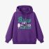 Purple Letter Graphic Hoodie GM8811-246