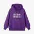 Purple Letter Graphic Hoodie GM8811-247