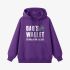 Purple Letter Graphic Hoodie GM8811-250