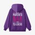 Purple Letter Graphic Hoodie GM8811-251