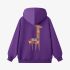 Giraffe Geometric Graphic Purple Hoodie GM8811-253