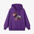 Lion Geometric Graphic Purple Hoodie GM8811-254