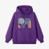 Elephant Geometric Graphic Purple Hoodie GM8811-255