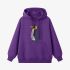 Penguin Geometric Graphic Purple Hoodie GM8811-260