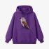 Owl Geometric Graphic Purple Hoodie GM8811-261