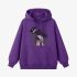 Chimpanzees Geometric Graphic Purple Hoodie GM8811-262