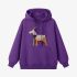 Goat Geometric Graphic Purple Hoodie GM8811-266