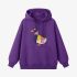 Duck Geometric Graphic Purple Hoodie GM8811-270