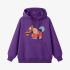 Squirrel Geometric Graphic Purple Hoodie GM8811-271