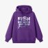 Fish Letter Purple Hoodie GM8811-275