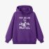 Letter Graphic Purple Hoodie GM8811-282