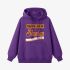 Letter Graphic Purple Hoodie GM8811-283