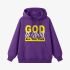 Letter Graphic Purple Hoodie GM8811-288