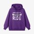 Letter Graphic Purple Hoodie GM8811-289