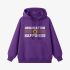 Letter Graphic Purple Hoodie GM8811-292