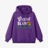 Letter Graphic Purple Hoodie GM8811-295