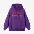 Letter Graphic Purple Hoodie GM8811-304