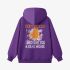 Letter Graphic Purple Hoodie GM8811-309