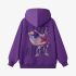 Purple Letters Print Hoodie GM8811-30