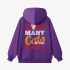 Letter Graphic Purple Hoodie GM8811-310