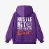 Letter Graphic Purple Hoodie GM8811-311