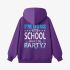 Letter Graphic Purple Hoodie GM8811-315