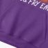 Letter Graphic Purple Hoodie GM8811-318