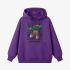 Purple Letters Print Hoodie GM8811-40