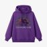 Purple Letters Print Hoodie GM8811-52