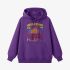 Purple Letters Print Hoodie GM8811-85