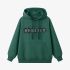 Dark Green Letters Print Hoodie GM8812-101