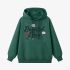 Dark Green Letters Print Hoodie GM8812-109