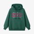 Dark Green Letters Print Hoodie GM8812-110