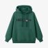 Dark Green Letters Print Hoodie GM8812-111