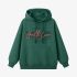 Dark Green Letters Print Hoodie GM8812-115